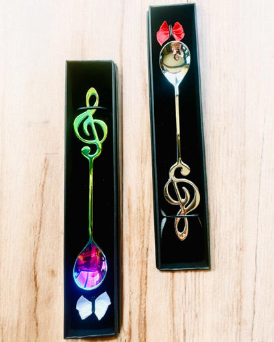 Elegant Spoon with Treble Clef – Personalized as a Gift, 2 Color Variants to Choose From