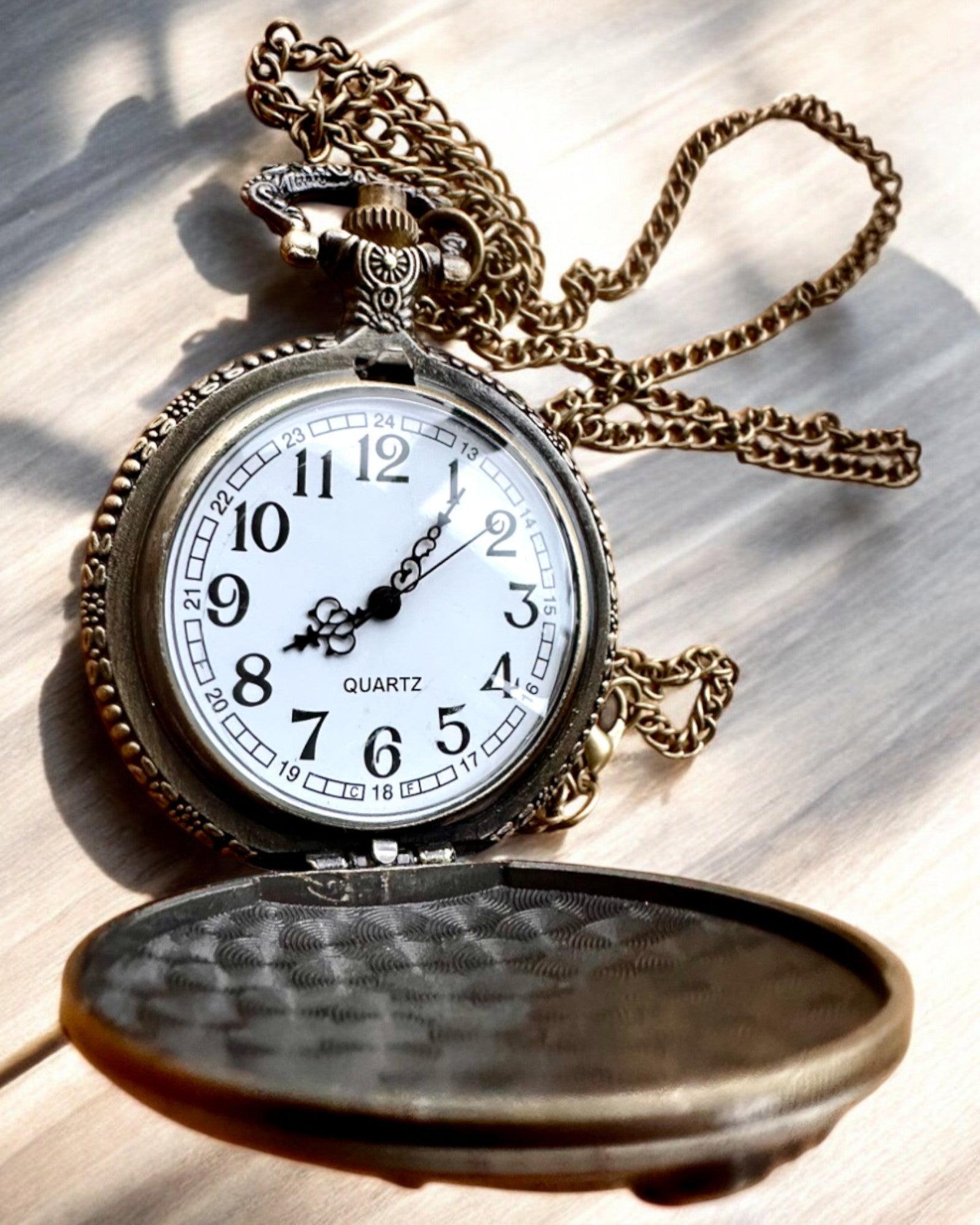 Pocket watch "Time Locomotive" with engraving, as a gift, train motif