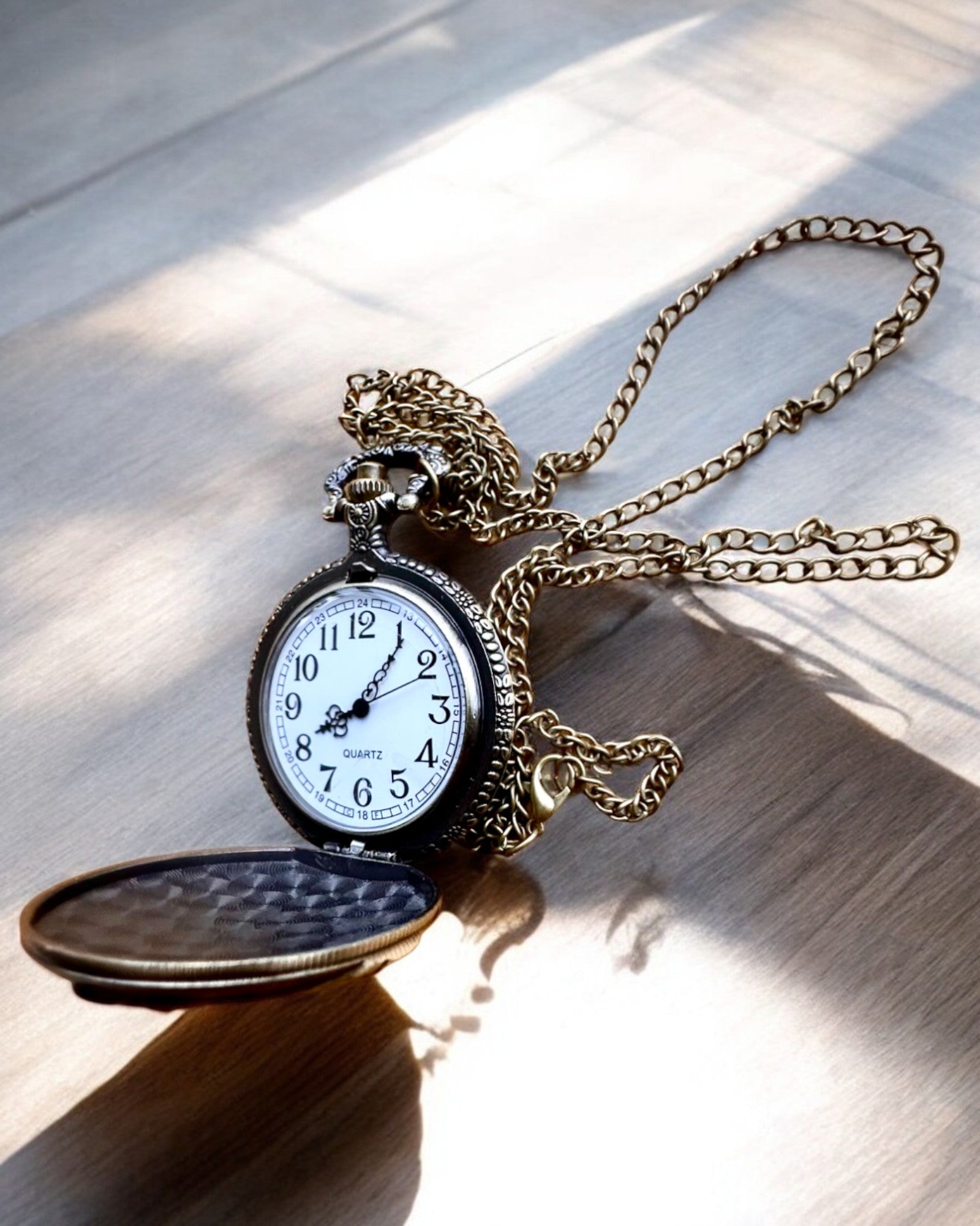 Pocket watch "Time Locomotive" with engraving, as a gift, train motif
