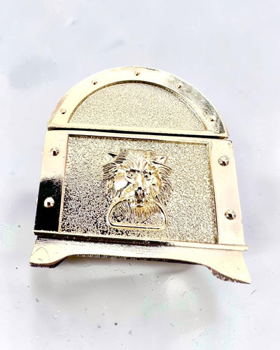Retro Metal Treasure Chest with Engraving - Silvery Box 7x5x5 cm