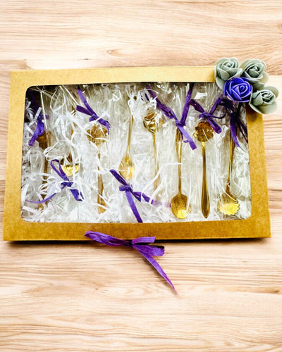 "Floral Rhapsody" Spoon Set - personalized engraving for a gift, 2 variants to choose from