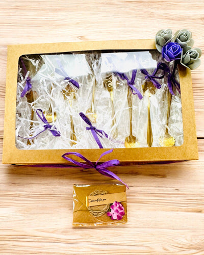 "Floral Rhapsody" Spoon Set - personalized engraving for a gift, 2 variants to choose from