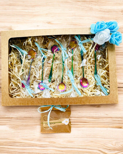 "Floral Rhapsody" Spoon Set - personalized engraving for a gift, 2 variants to choose from