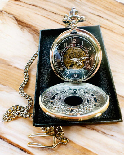 Pocket Watch "Eterna Elegance", personalized gift, engraving. Silver color