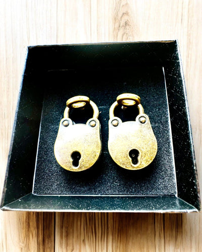 Miniature Love Padlocks - Set of 2 Engraved Retro Padlocks, personalization for a gift