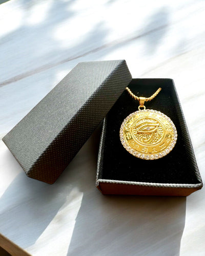 Amulet of Power "Eye of Ra", customizable with engraving for a gift
