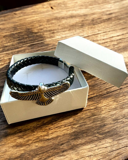 Men's Bracelet "SkyRider" – Leather Style with Character - Customizable with Engraving