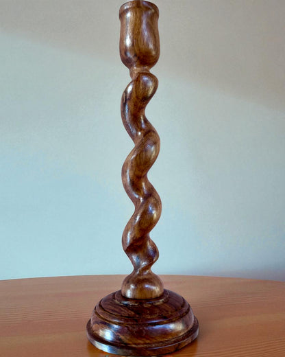 Set of 3 "Spiral Light" candle holders 25 cm high, customizable with engraving for a gift