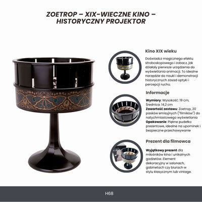 Zoetrope – 19th-century cinema – historical projector – H68