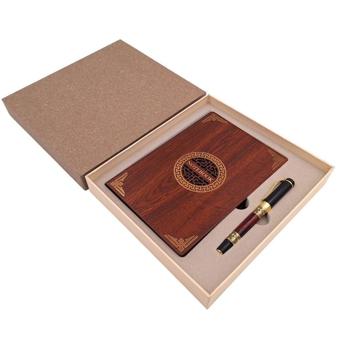 Exclusive Premium Gift Set A5 Wooden Notebook + Pen – EE2