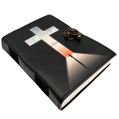 Leather Notebook Religious Cross - 200 pages - AH15