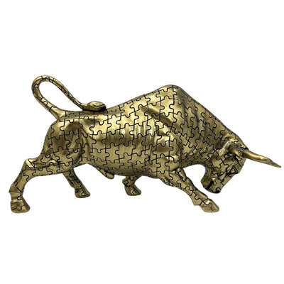 Bull - Gold Decorative Figurine - Symbol of Strength and Wealth - 43111Y1