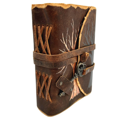 Vintage Leather Notebook 200 Pages with Key – Tree of Life – H006