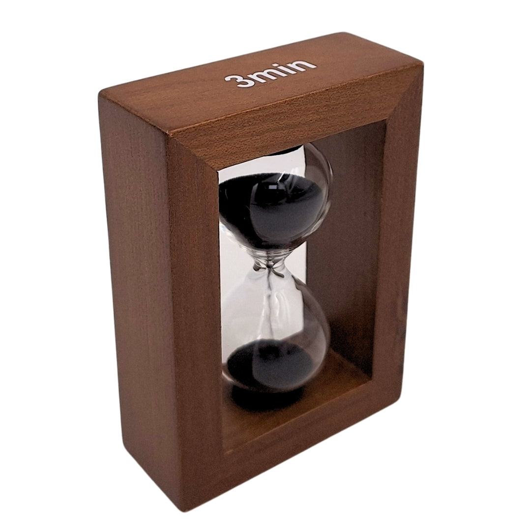 3-Minute Sand Hourglass in a Wooden Frame - Elegant Decoration – M123