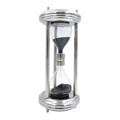 Large Silver 10-Minute Hourglass - Desk Decoration - MX 3015