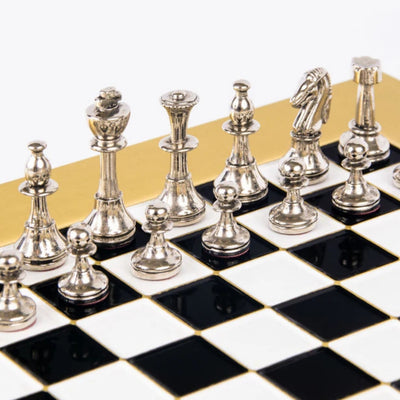 Exclusive brass chess set 28x28cm - Staunton - S32BLA
