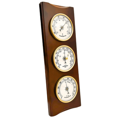 Elegant Weather Station – Barometer Thermometer Hygrometer 36cm Retro - YG336