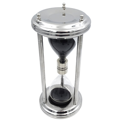 Large Silver 10-Minute Hourglass - Desk Decoration - MX 3015