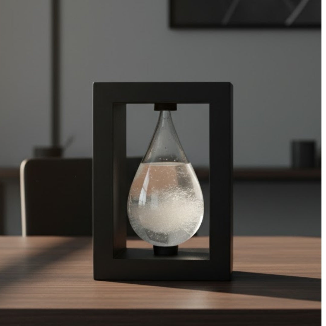 FitzRoy Storm Barometer in a Wooden Frame - Teardrop Storm Glass – BAW1