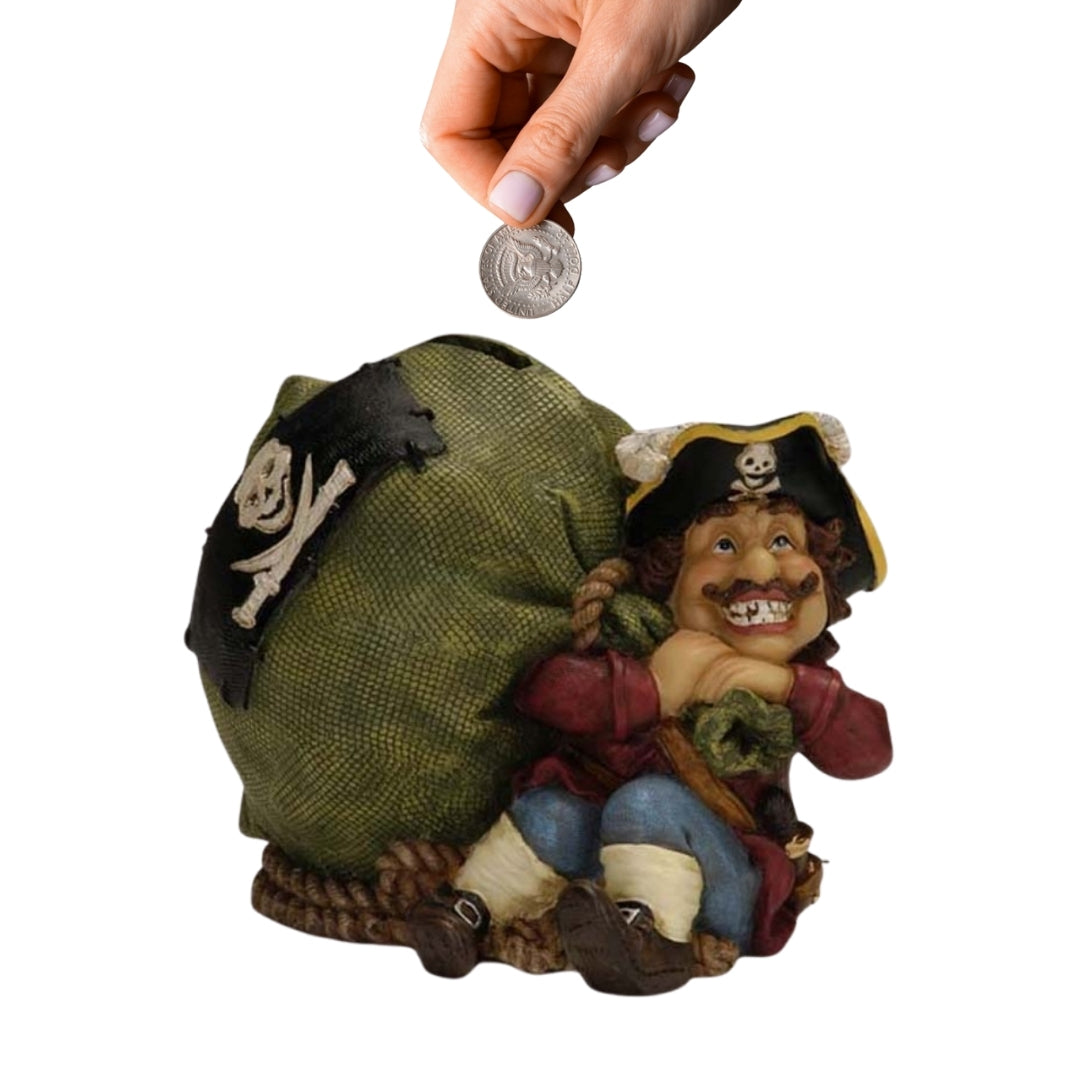 Decorative Pirate with Treasure Money Box 14 cm - CE03852