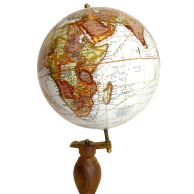 Elegant decorative globe on a wooden base - World GLB-0096B