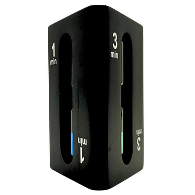 1-3-5 Minute Three-Sided Black Hourglass - Ideal for Board Games - STW6
