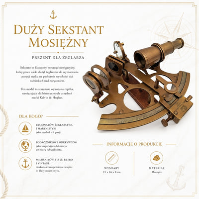 Large Brass Sextant – Gift for a Sailor - NSHB
