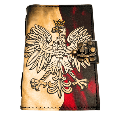 Leather Notebook Polish Eagle Patriotic Diary - 200 pages - AH13