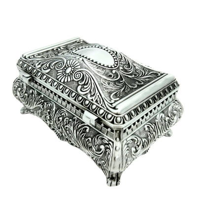 Silver Metal Jewelry Box – 20-74M