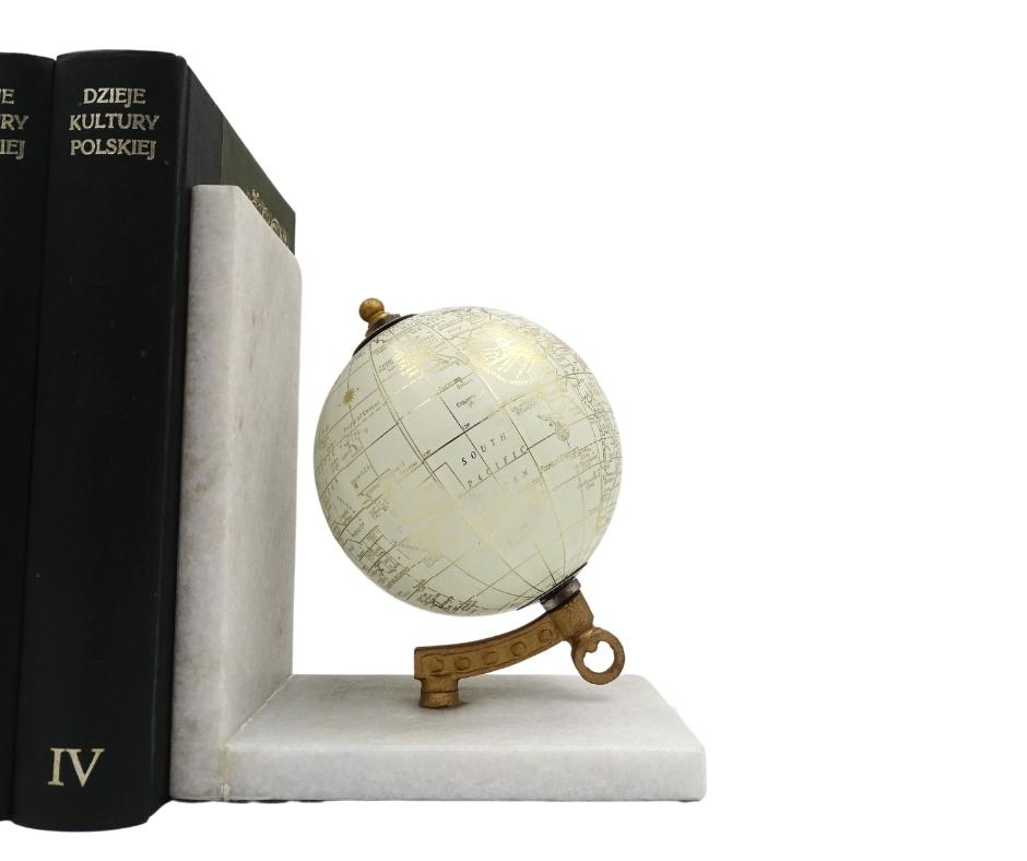 Marble Bookends Globes GLB-85 with Engraving