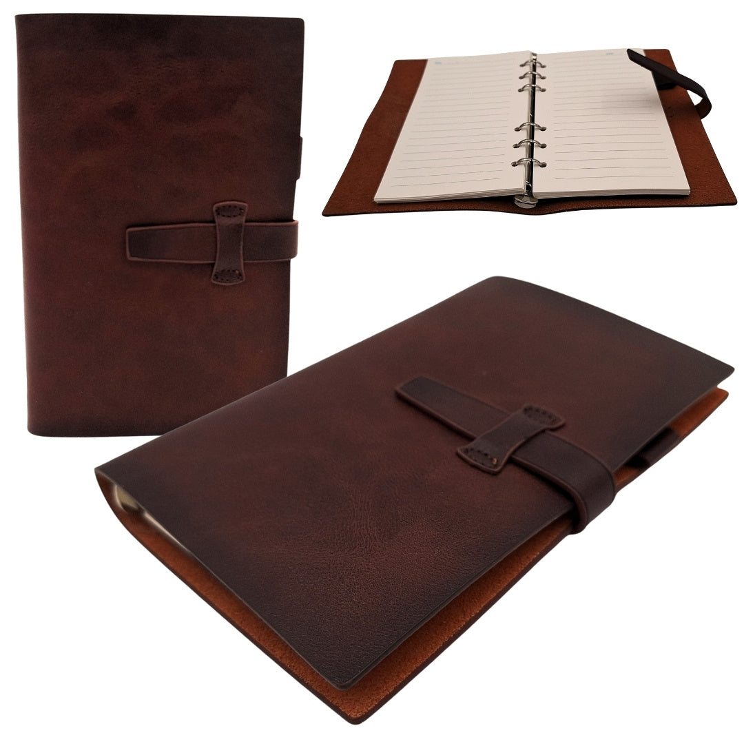Elegant A6 Retro Vintage Leather Notebook with Closure – Diary – EE3