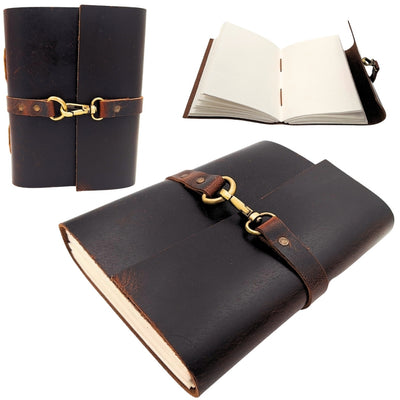 Elegant Retro Leather Notebook 200 Pages Vintage - AH06