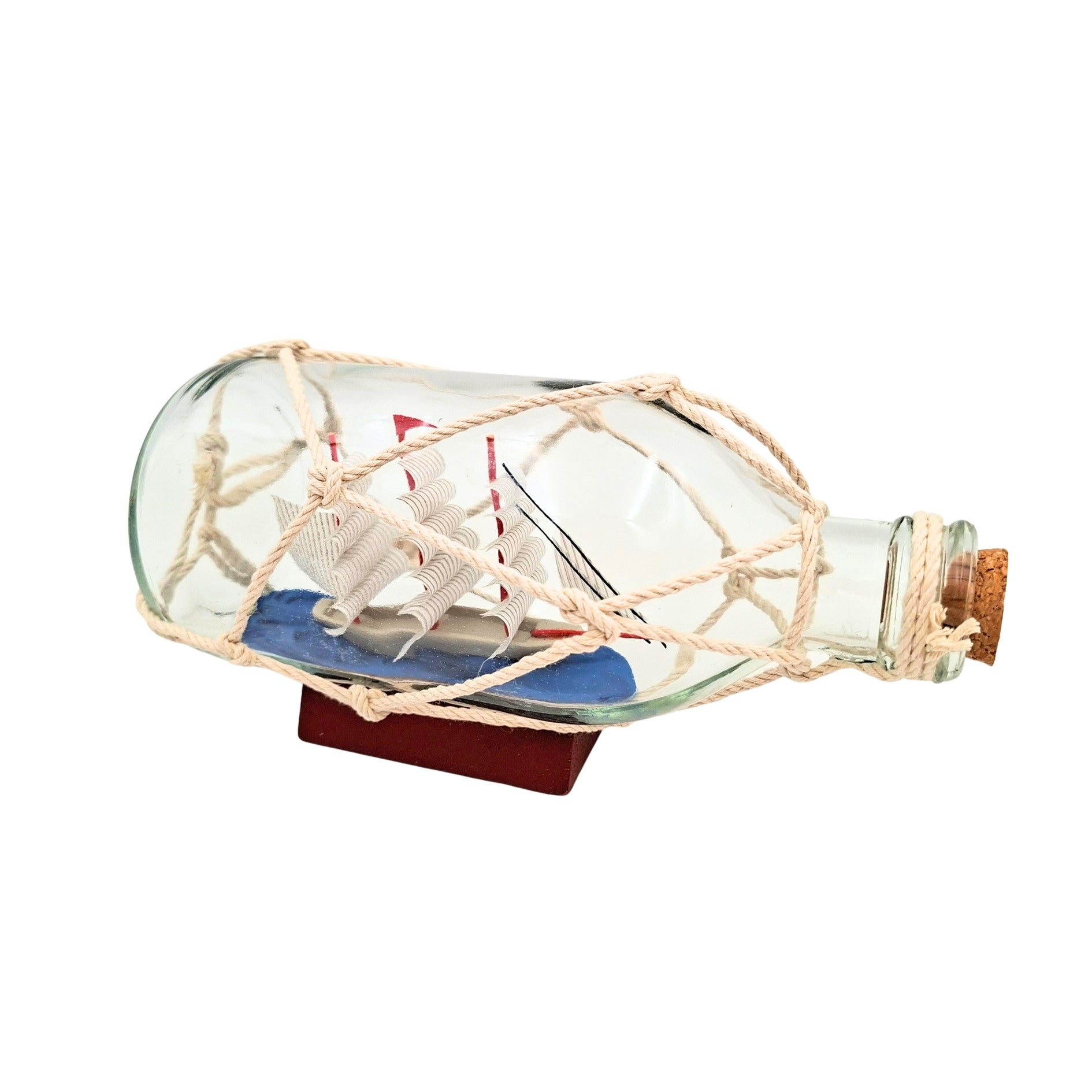 Rafandynka - Ship in a Bottle on a Wooden Base – S2036B