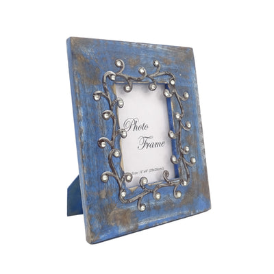 Wooden Photo Frame Blue - 28892 - photo size 15x10cm