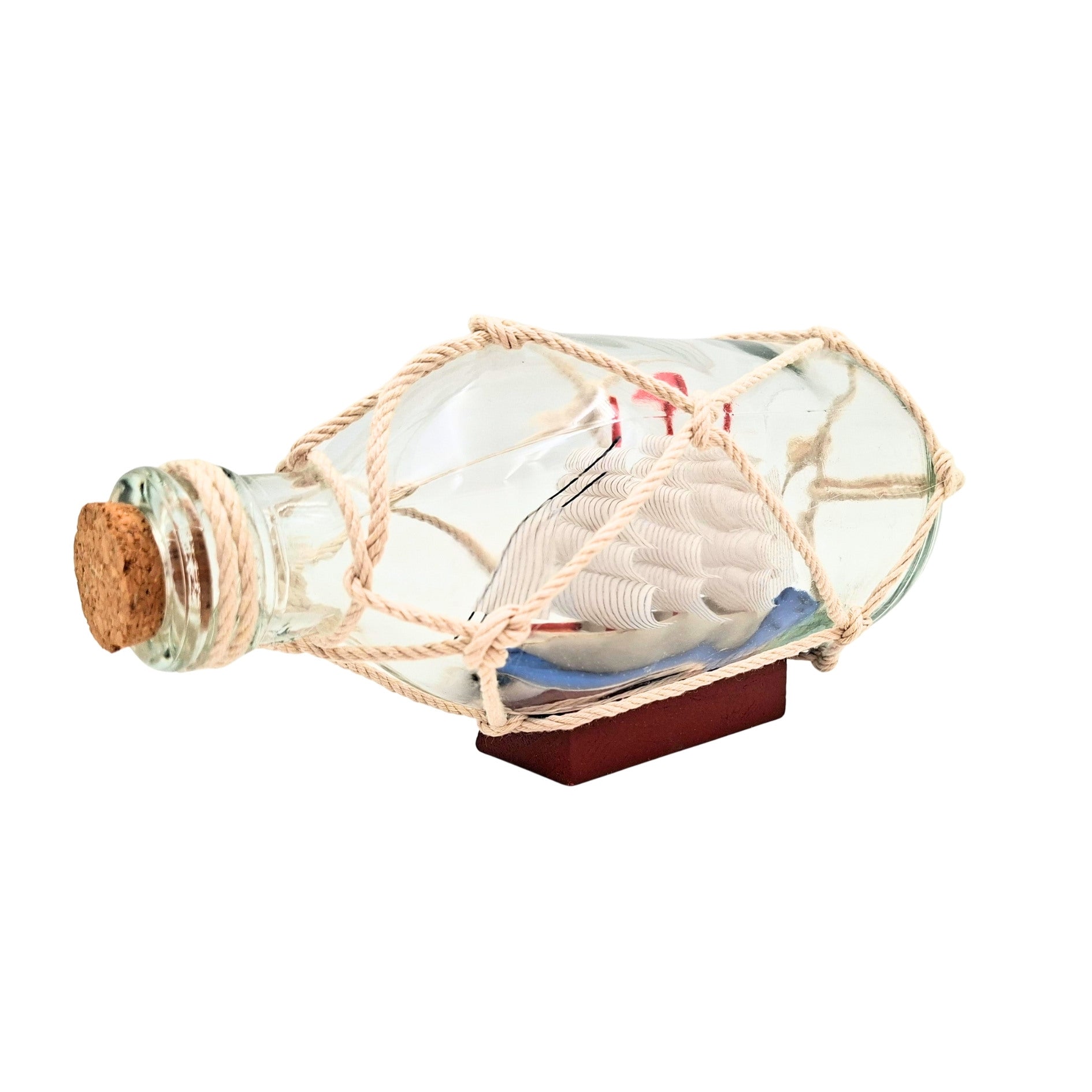 Rafandynka - Ship in a Bottle on a Wooden Base – S2036B