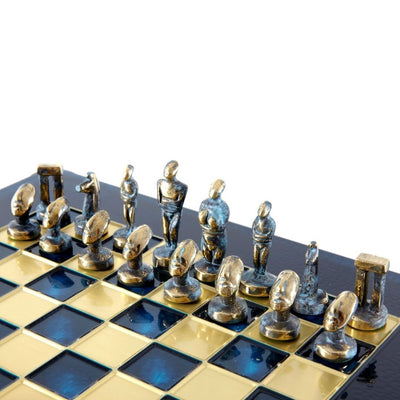 Luxury Cycladic Metal Chess Set 28x28cm - S22B