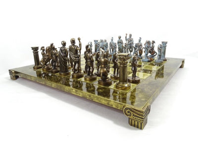 Large Brass Chess Set Archers 44x44cm - Luxury Gift - S10BBRO