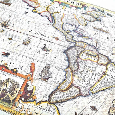 Map of America 1628 - J. Hondius Reprint - M1628
