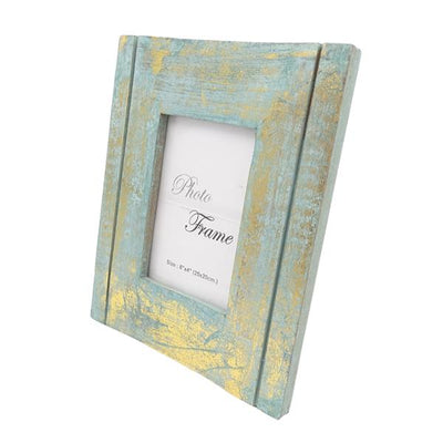 Wooden Photo Frame Gold-Mint - 30898 - photo size 15x10cm