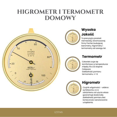 Premium Home Hygrometer Thermometer - Fischer - 123TMS
