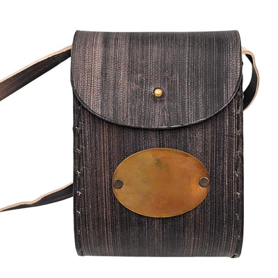 Brass Retro Binoculars in Leather Case with Personalization and Engraving Option
