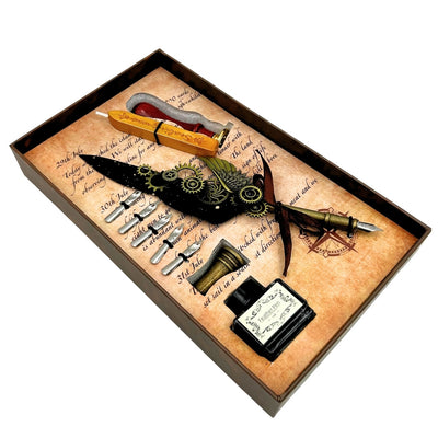 Premium Calligraphy Set Quill Pen - 6 Nibs Seal Pen Stand - EE16