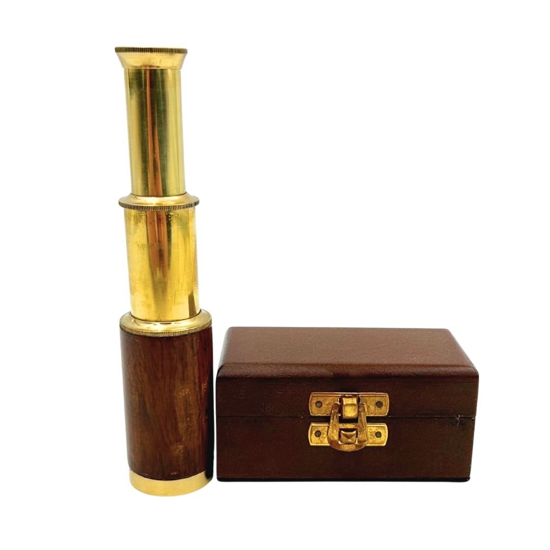 Brass Spyglass in a Wooden Box – HT06