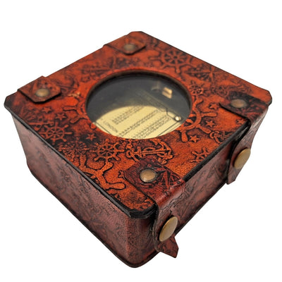 Brass Brunton Compass in Leather Case CB5L with Engraving Option