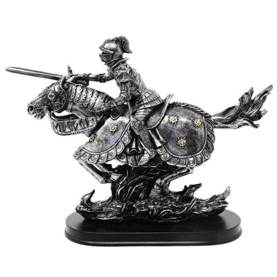 Knight on Horseback Figurine 31cm – hand-painted polyresin – MC-23152