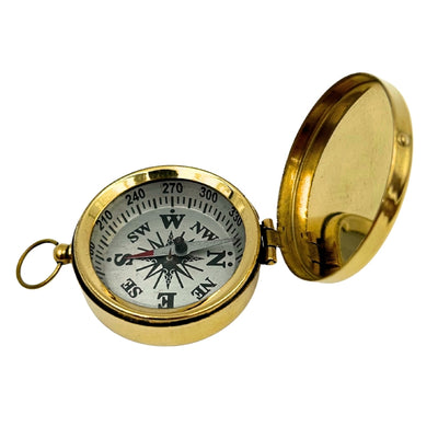 Brass Compass with Closing Lid – Ideal as a Gift - NC1591