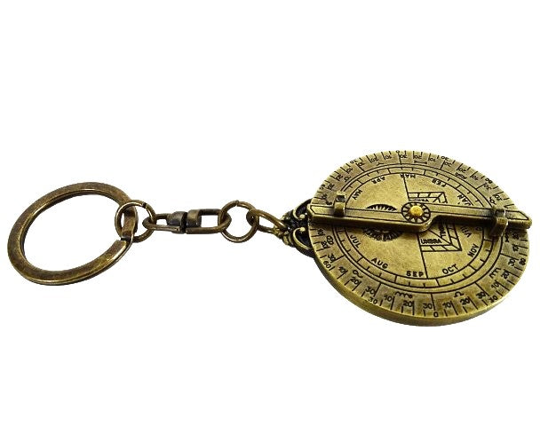 Premium brass astrolabe key ring - astronomy gift – H80