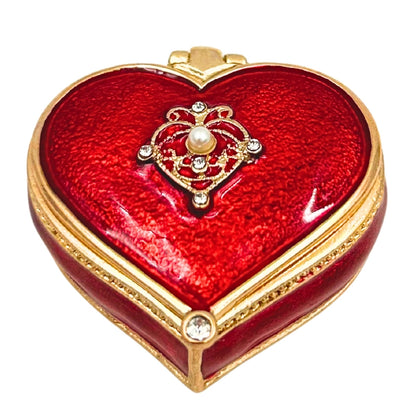Exclusive Jewelry Trinket Box - Heart with Crystals - B0767-06RD