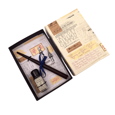 Calligraphy Set - Pen with Two Nibs + Inkwell - 5422