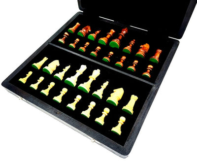 Wood and Metal Chess Set 33x33cm - G334B